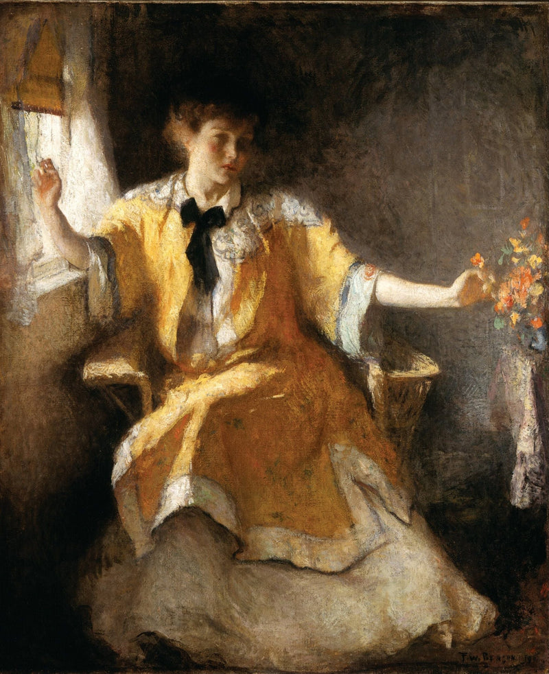 Jovem garota perto de uma janela - Frank Weston Benson