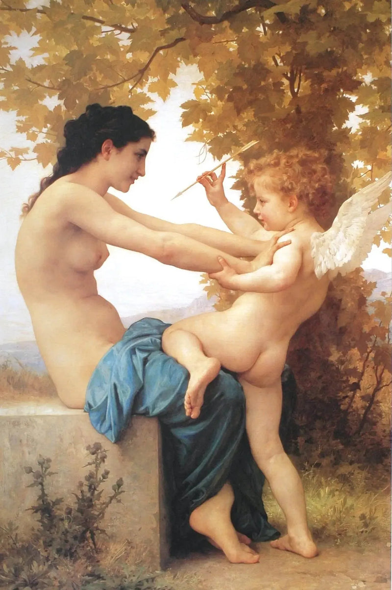 Menina se defendendo do Amor - Bouguereau