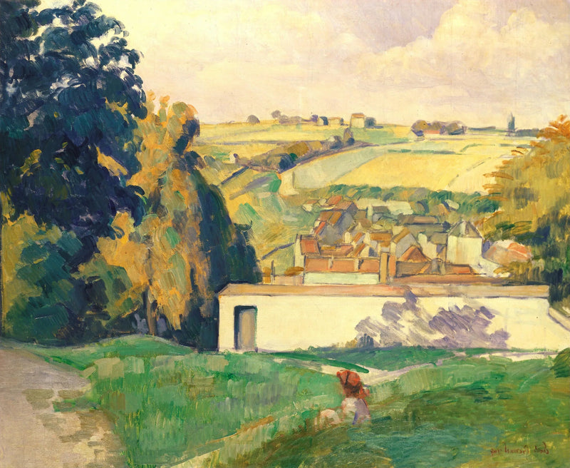 Jovem garota na colina - Émile Bernard