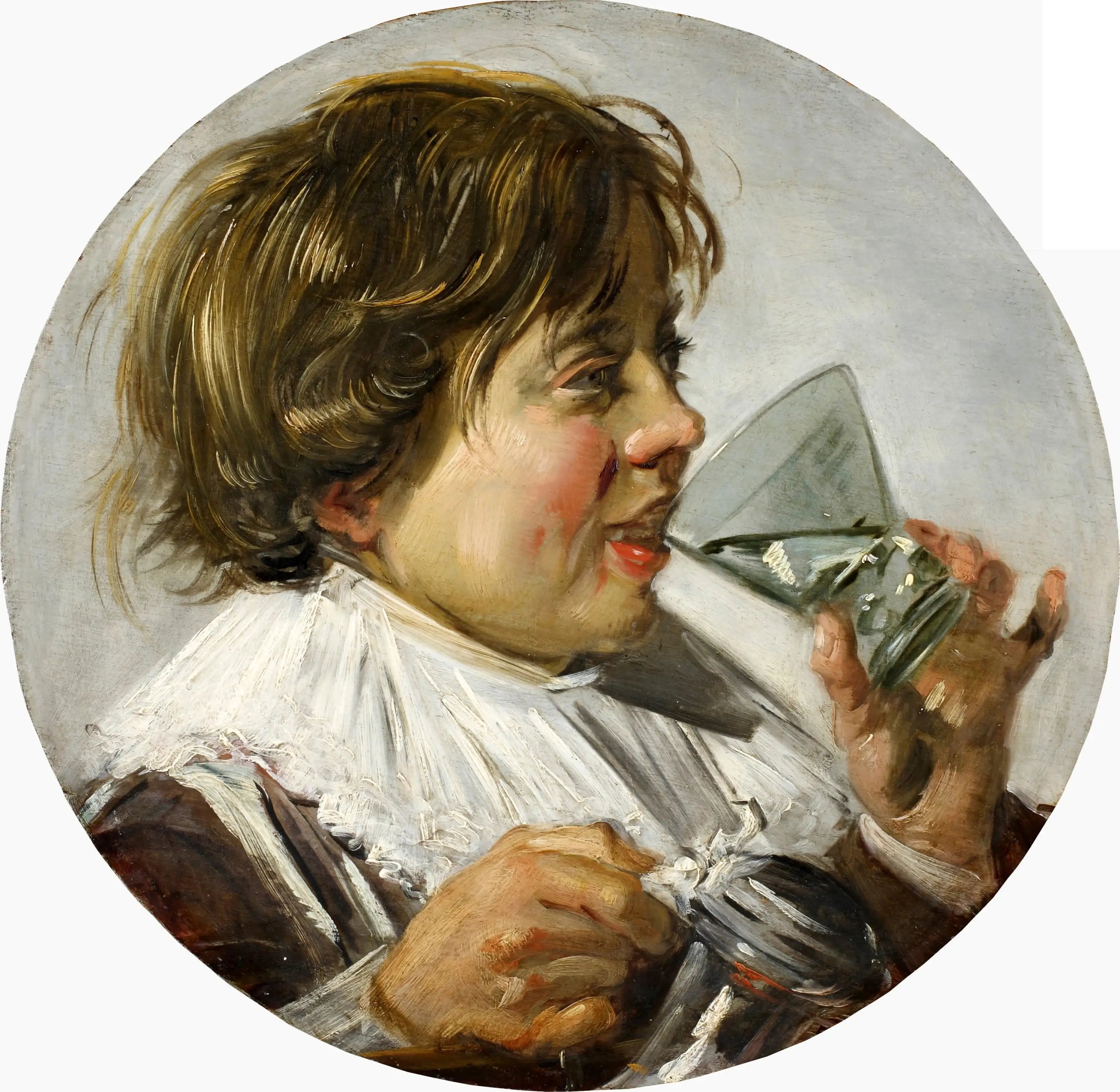 Jeune garçon avec un verre - Frans Hals - Alpha Reproduction