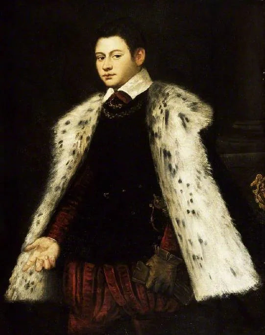 Jovem homem com casaco de pele, 1558 - Jacopo Tintoretto