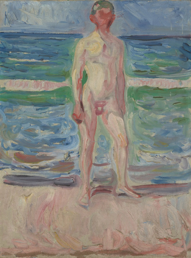 Jovem homem na praia - Edvard Munch