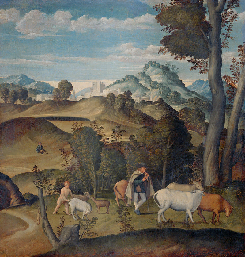 Le jeune Mercure vole le bétail du troupeau d'Apollon - Girolamo da Santa Croce