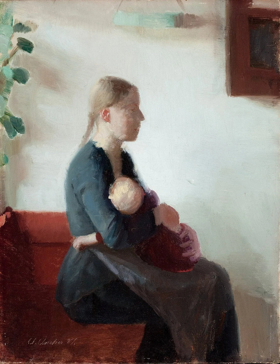 Jovem mãe com seu filho - Anna Ancher
