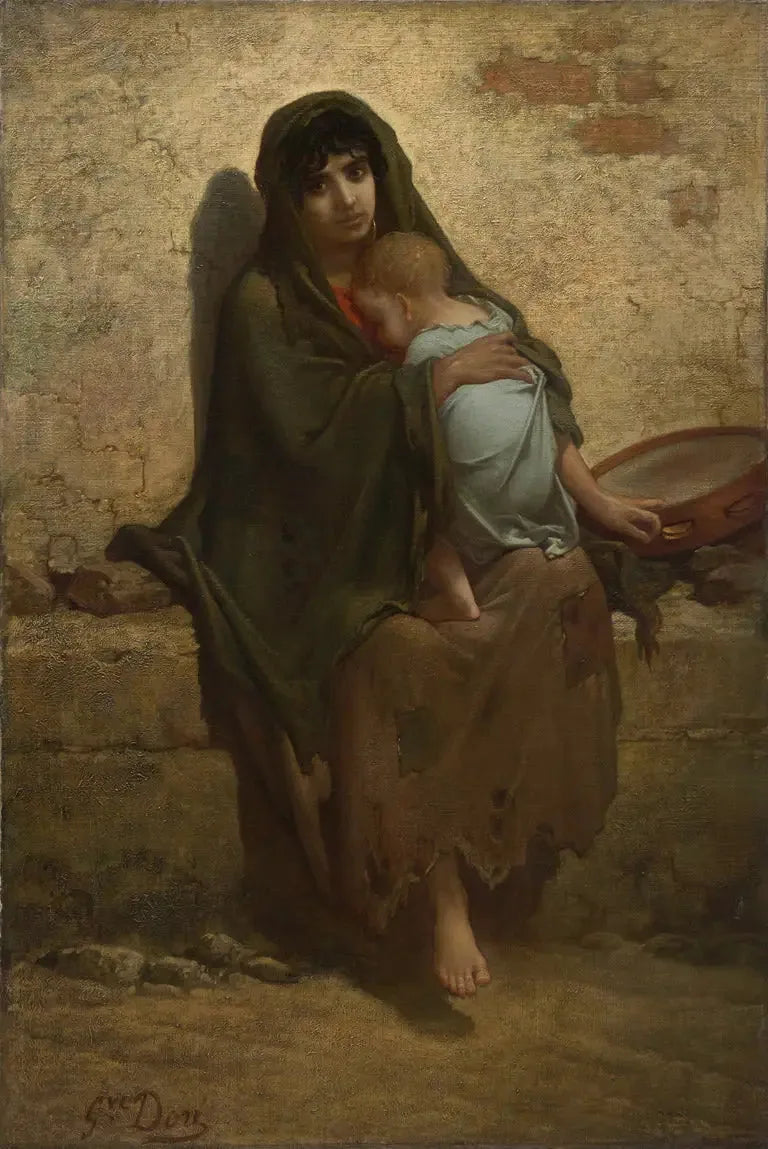 Jovem mãe cigana - Gustave Doré