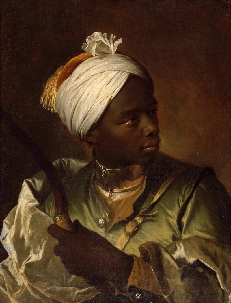 Jovem Negro segurando um arco - Hyacinthe Rigaud