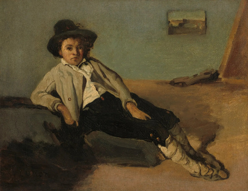 Jovem Agricultor italiano - Jean-Baptiste Camille Corot