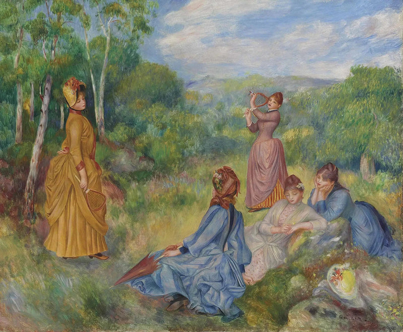 Meninas jogando ao volante - Pierre-Auguste Renoir