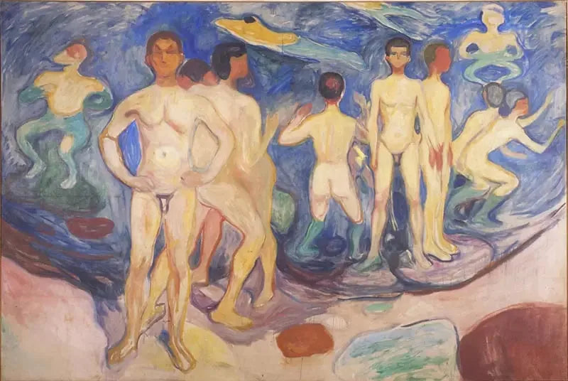Jovens Homens se banhando - Edvard Munch