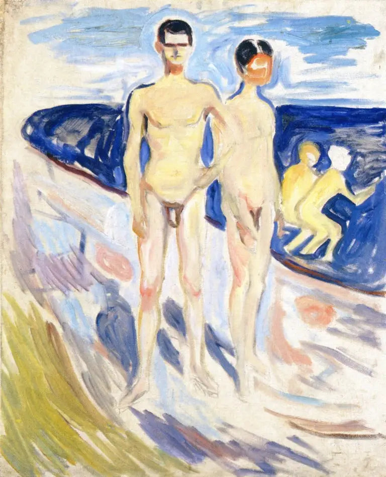 Jovens Homens se banhando - Edvard Munch