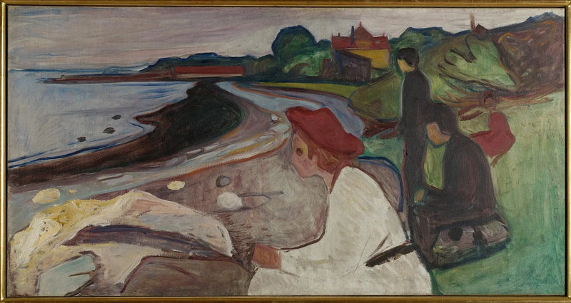 Jovens Pessoas na Praia (Frise Linde) - Edvard Munch