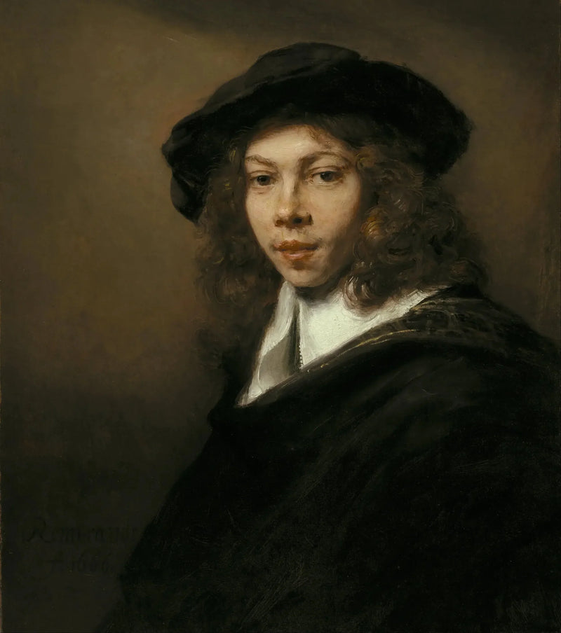 Juventude com chapéu preto - Rembrandt