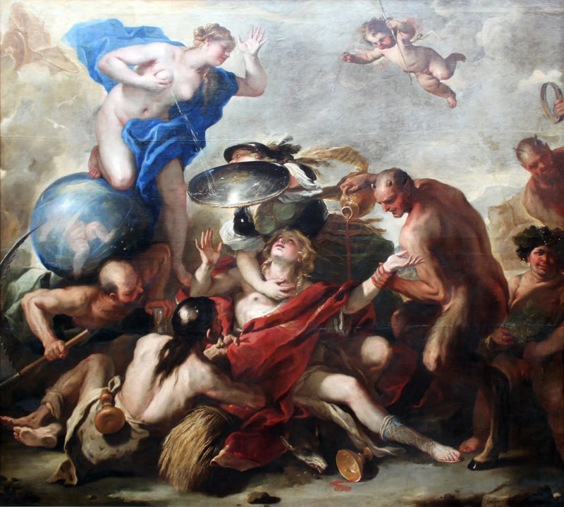 Juventude tentada pelos vícios - Luca Giordano