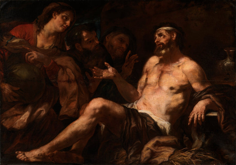 Job e seus consoladores - Luca Giordano
