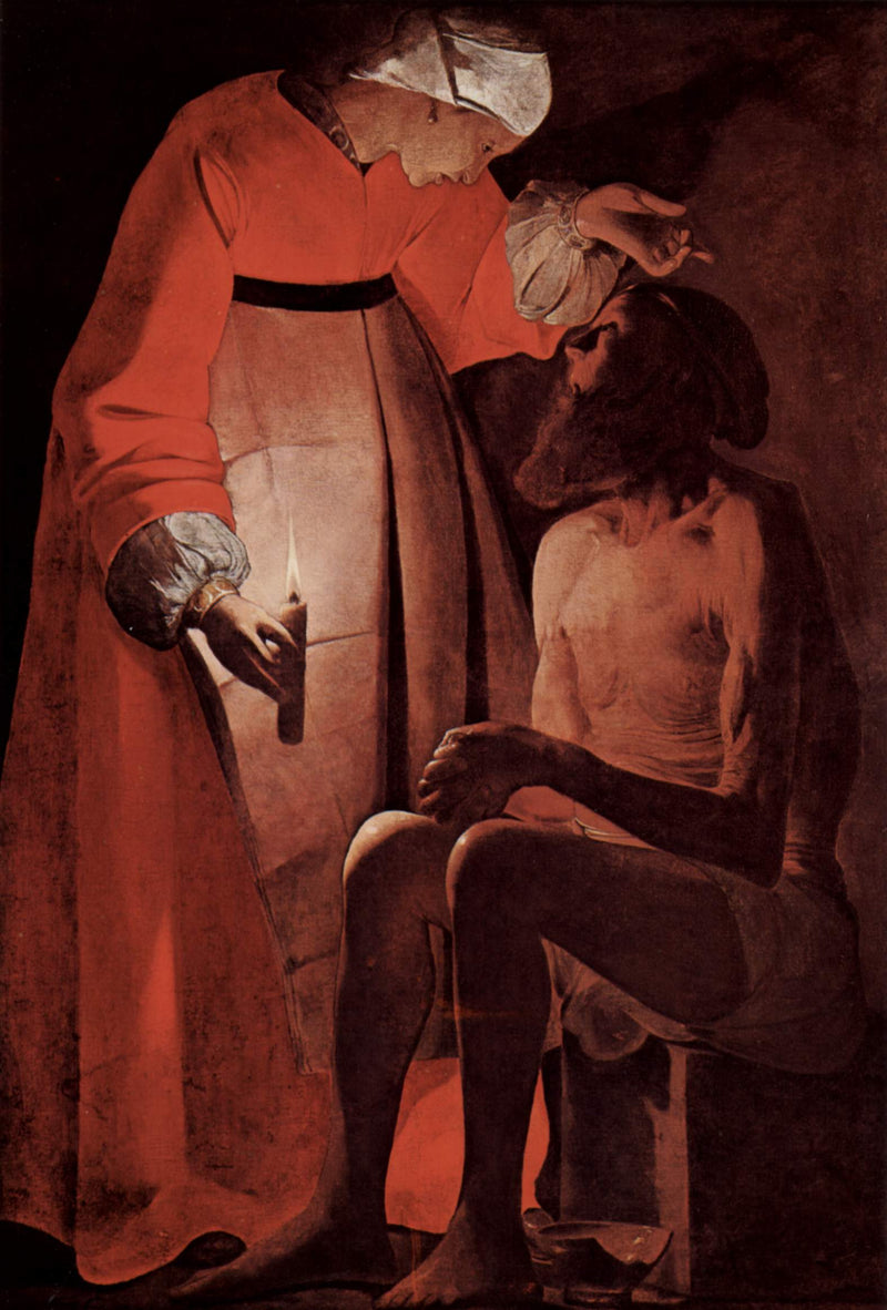 Homem criticado pela esposa - Georges de La Tour