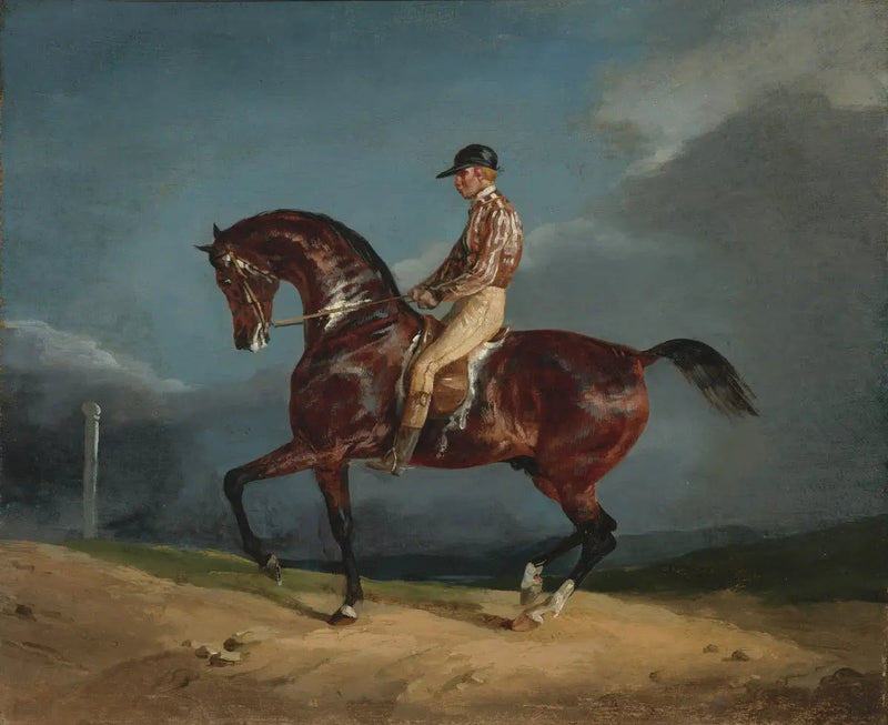 Jockey montando um cavalo de corrida - Théodore Géricault