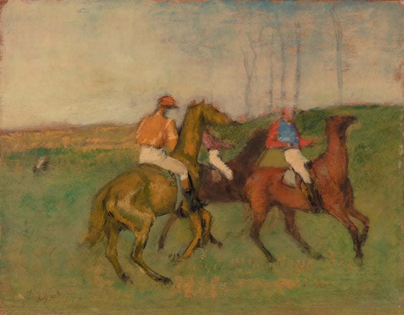 Jockeys e cavalos de corrida - Edgar Degas
