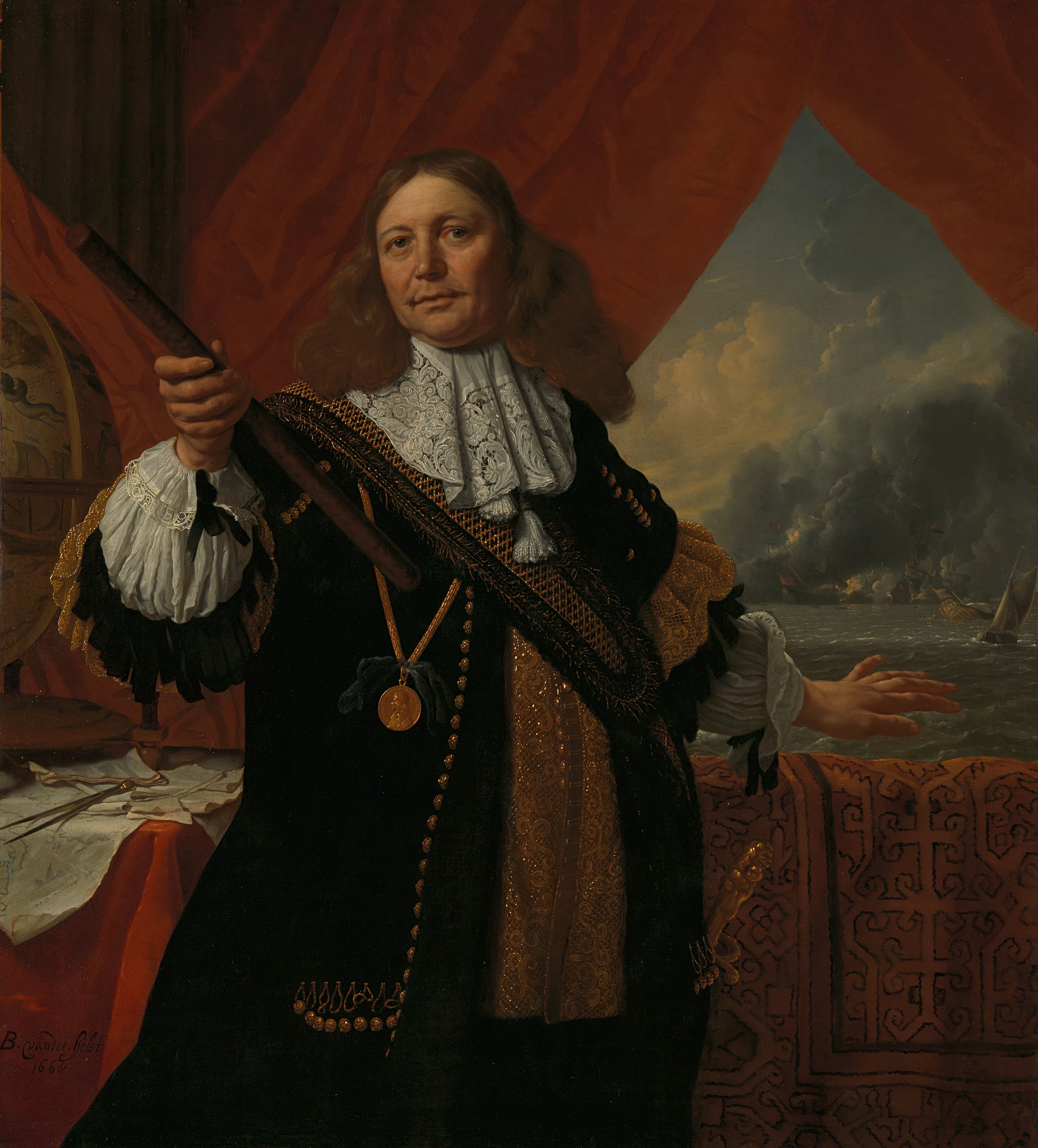 Johan de Liefde (vers 1619-73). Vice-amiral - Bartholomeus van der Helst