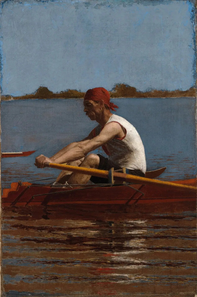 John Biglin em um skiff - Thomas Eakins