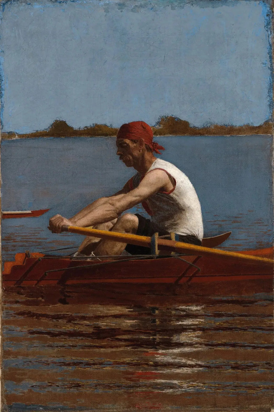John Biglin em um skiff - Thomas Eakins