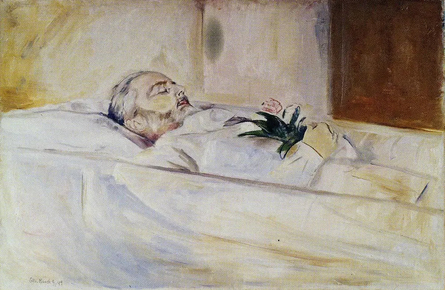 John Hazeland em seu leito de morte - Edvard Munch