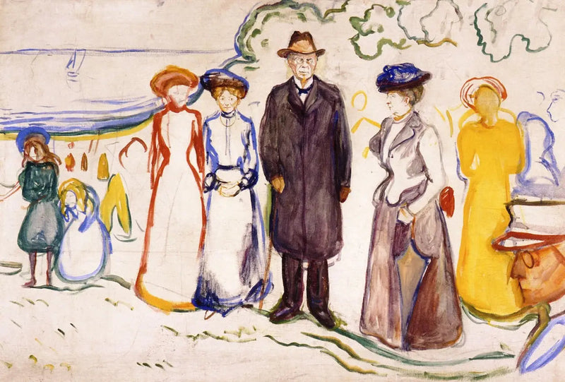 Jonas Lie com sua família - Edvard Munch