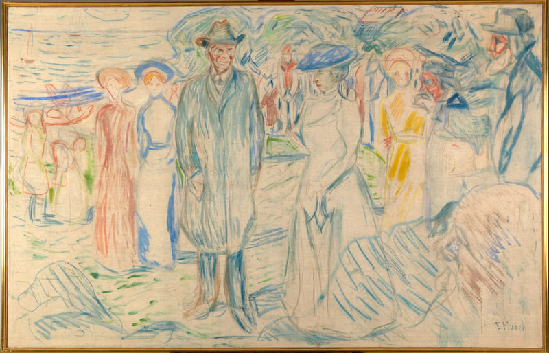Jonas Lie com sua família - Edvard Munch