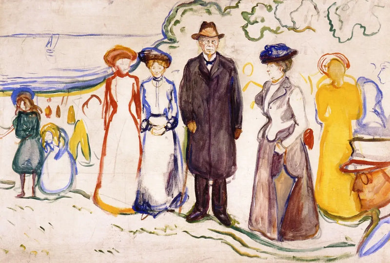 Jonas Lie com sua família - Edvard Munch