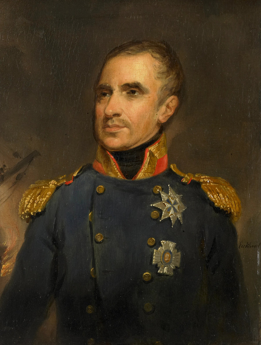 Jonkheer Theodorus Frederik van Capellen (1762-1824). Vice-amiral et commandant de l'escadre hollandaise pour Alger en 1816 - Jakob Josef Eeckhout