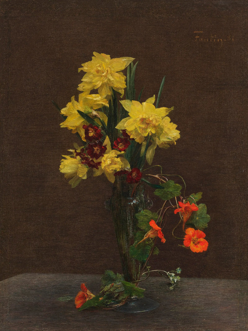 Jonquilles e capuchinhas - Henri Fantin-Latour