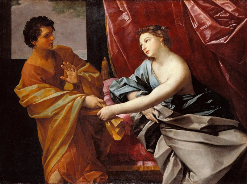 José e a esposa de Potifar - Guido Reni