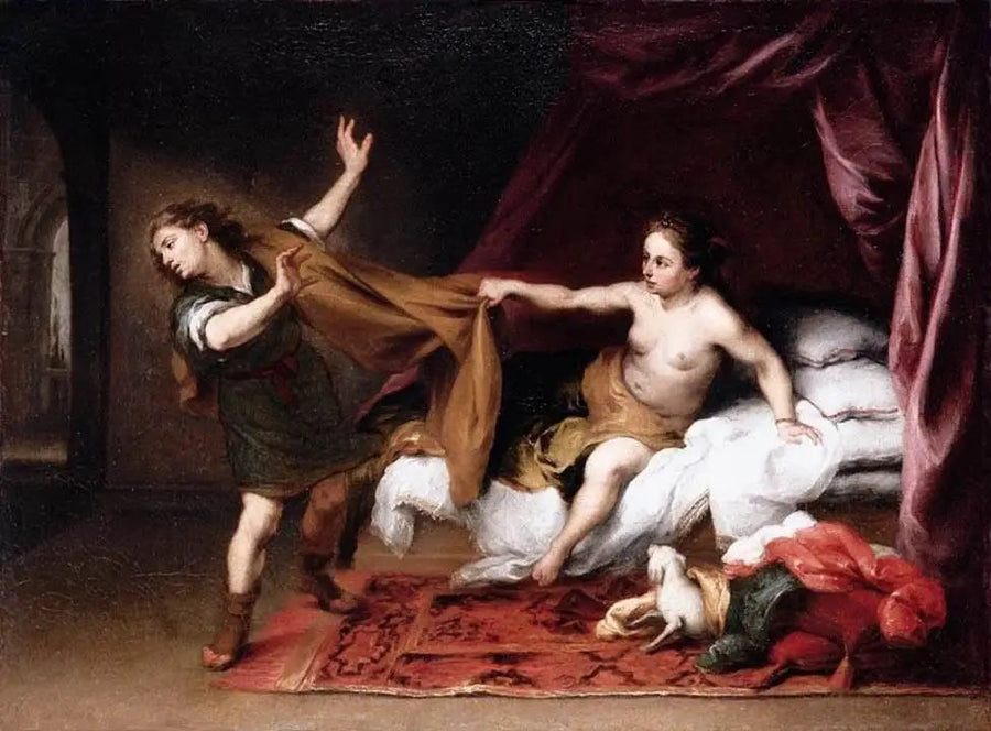 José e a esposa de Putifar - Bartolomé Esteban Murillo