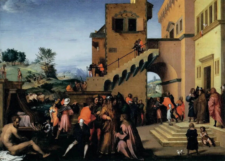 Joseph interpretando o canto do Faraó - Andrea del Sarto