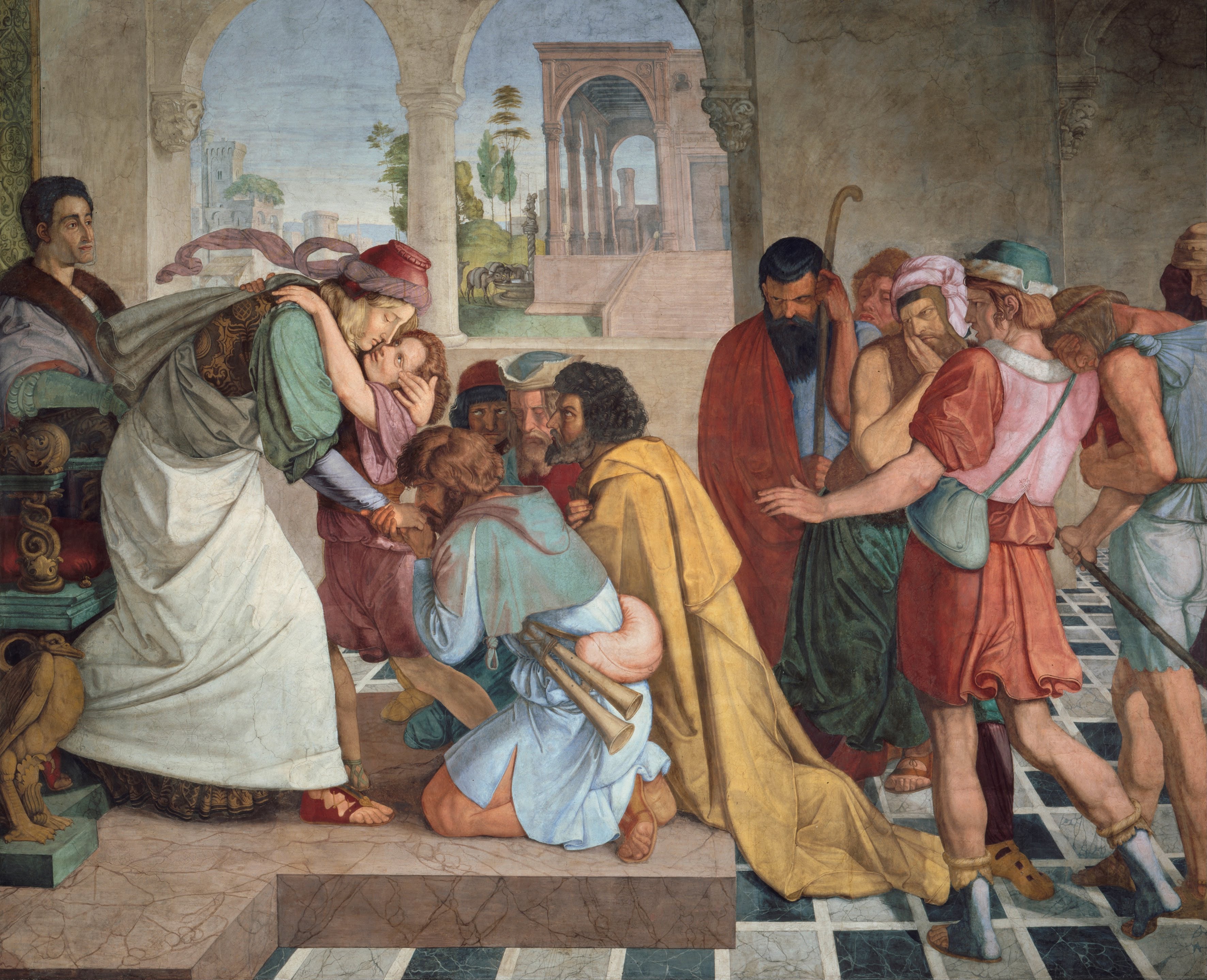 Joseph reconnu par ses frères - Peter von Cornelius image 1 tableau peint à l’huile sur toile