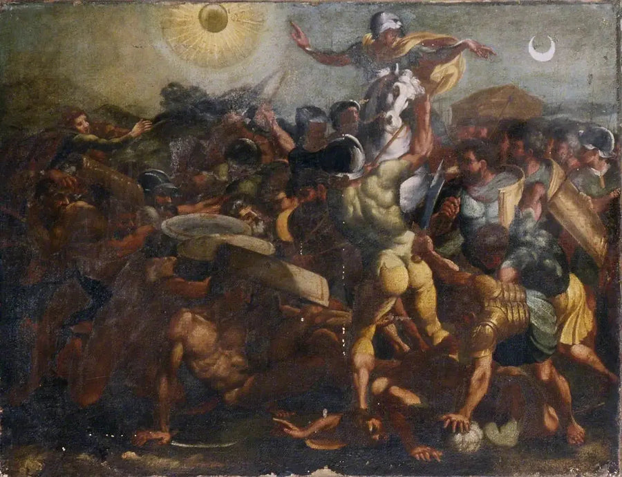 Josué ordenando ao sol e à lua que parassem - Rafael Sanzio