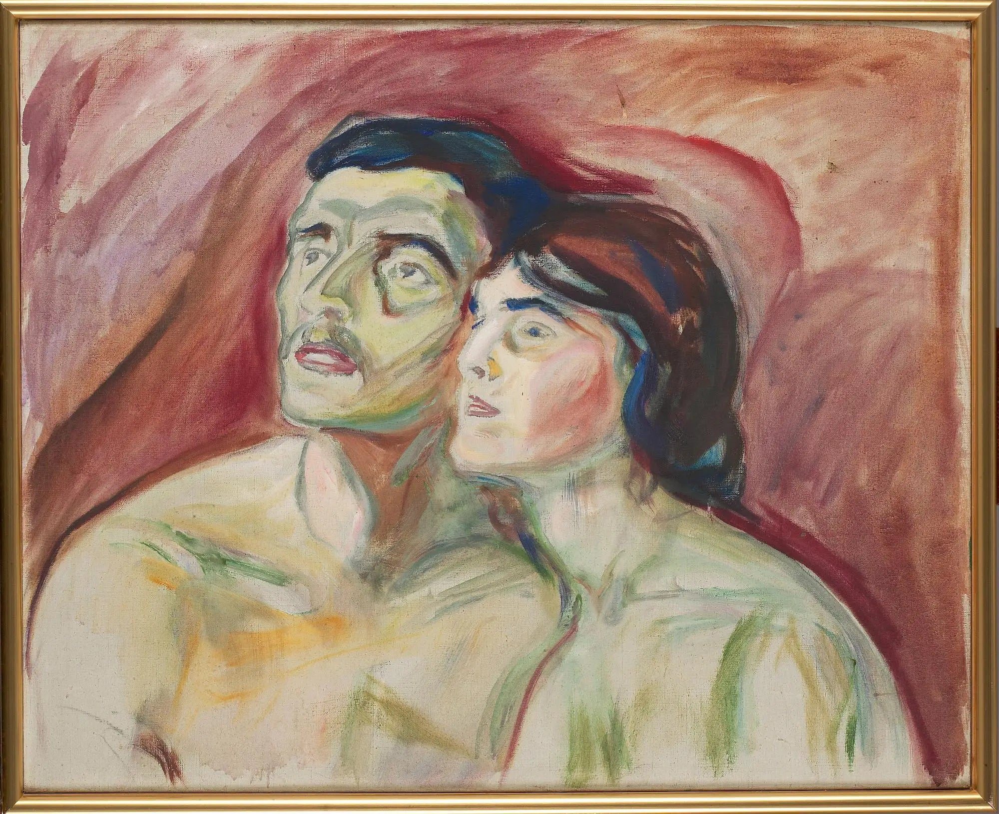 Reproduction du tableau « Joue contre joue - Edvard Munch » par Alpha Reproduction en peinture à l’huile