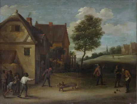 Jogar boliche - David Teniers o Jovem
