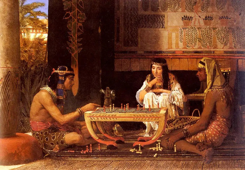 Jogadores de xadrez egípcios - Lawrence Alma-Tadema
