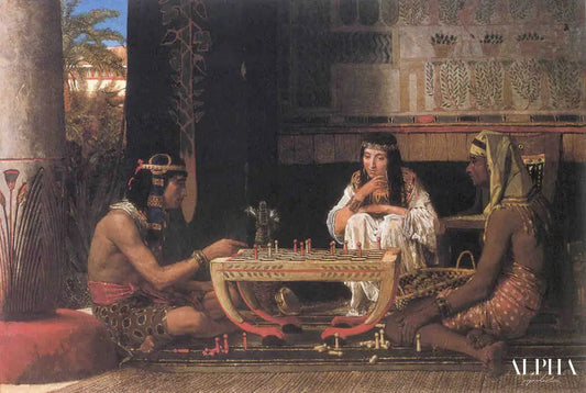 Joueurs d'échecs égyptiens - Lawrence Alma-Tadema - Reproductions de tableaux et peintures haut de gamme