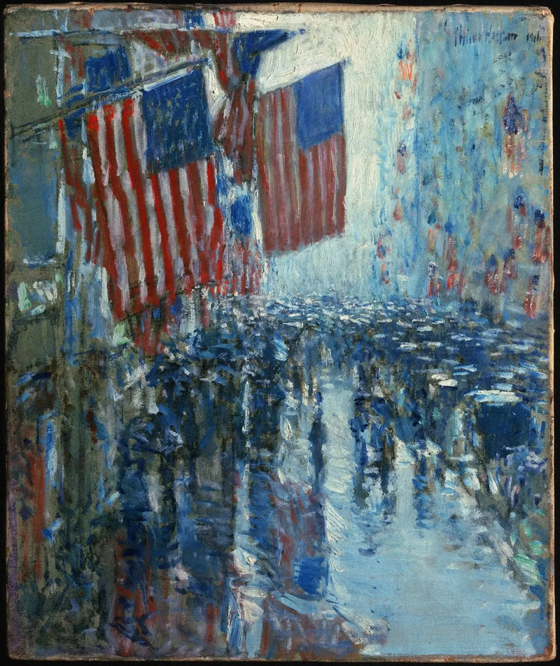 Dia de Chuva, Quinta Avenida - Childe Hassam