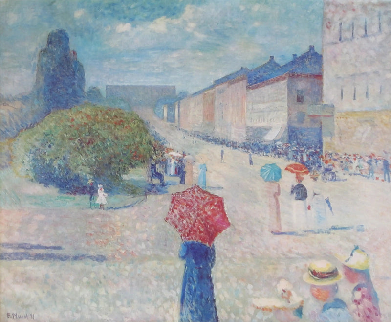 Dia de primavera em Karl Johan - Edvard Munch