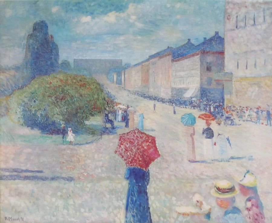 Dia de primavera em Karl Johan - Edvard Munch
