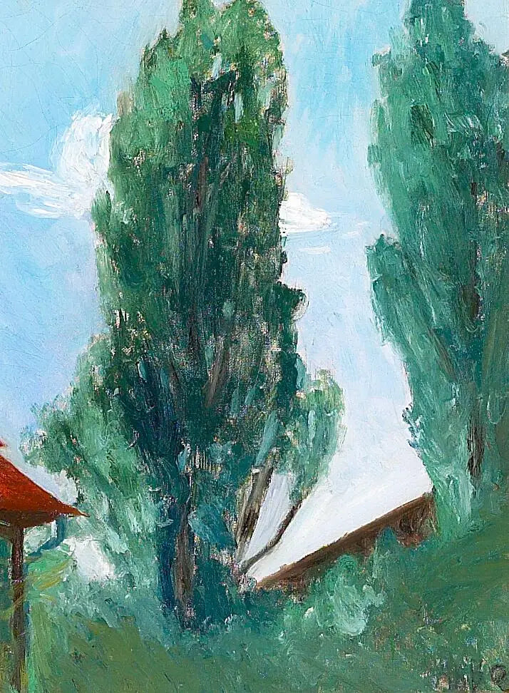 Dia de verão com grandes três. - H. A. Brendekilde