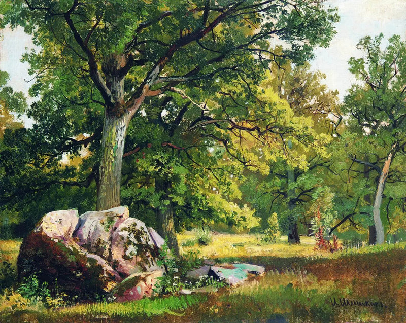 Dia ensolarado na floresta. Carvalhos - Ivan Chichkine