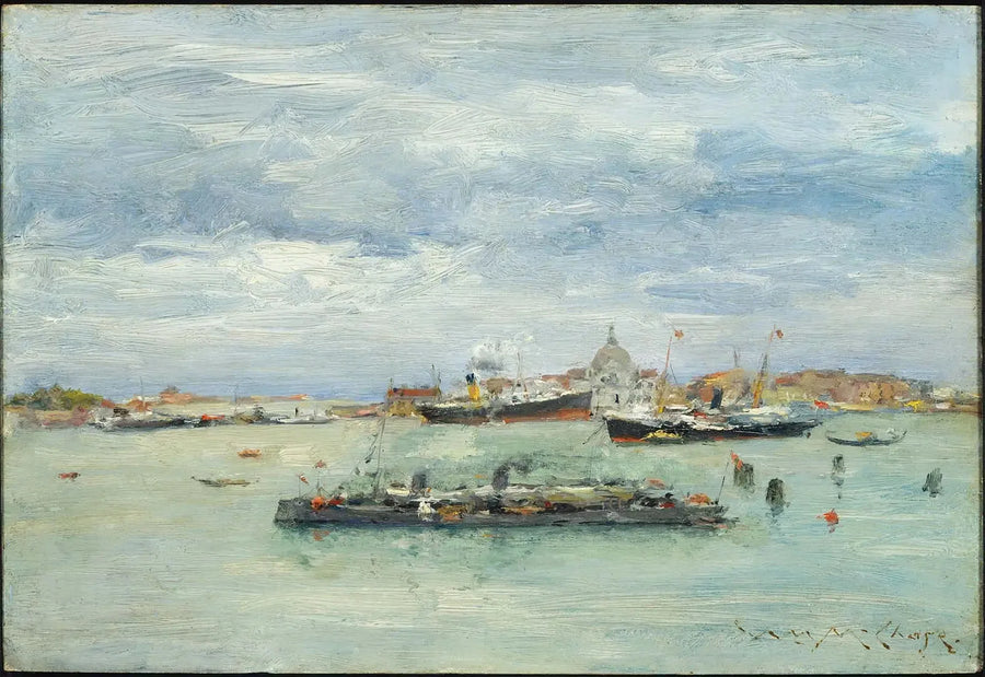 Dia cinzento sobre o lago - William Merritt Chase