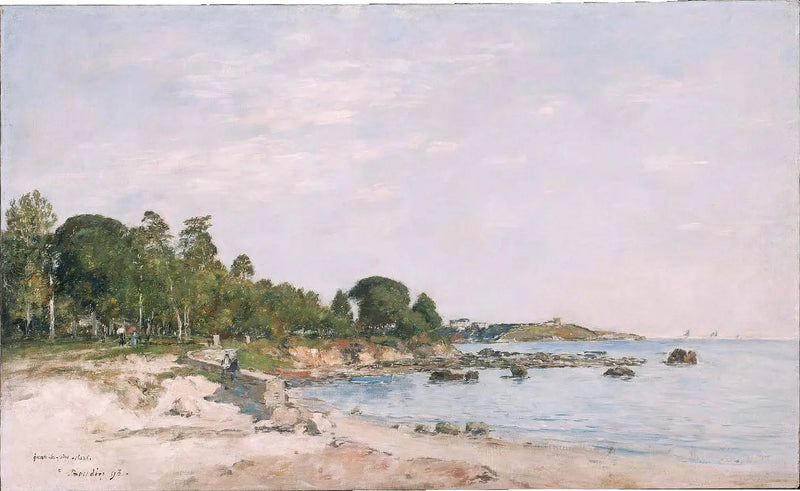 Juan-les-Pins, a baía e a margem - Eugène Boudin