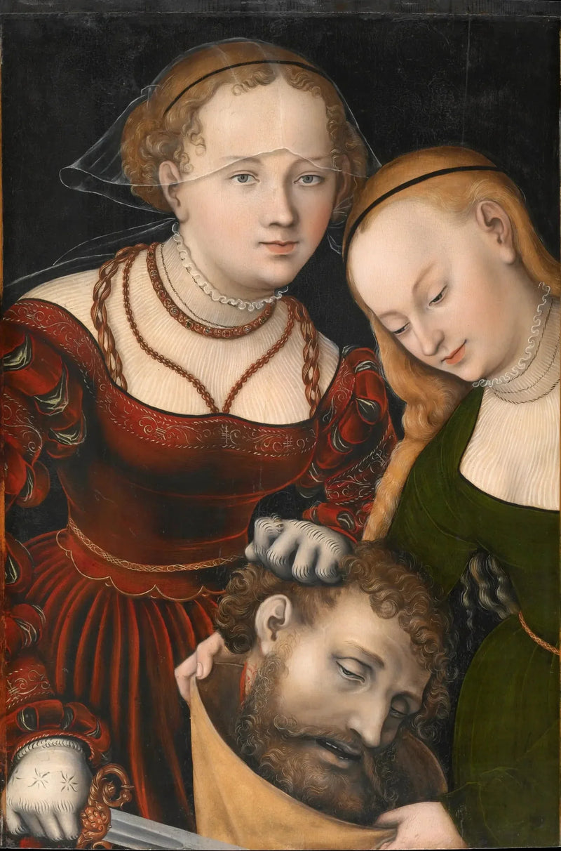 Judith com a cabeça de Holofernes e um servo - Lucas Cranach, o Velho