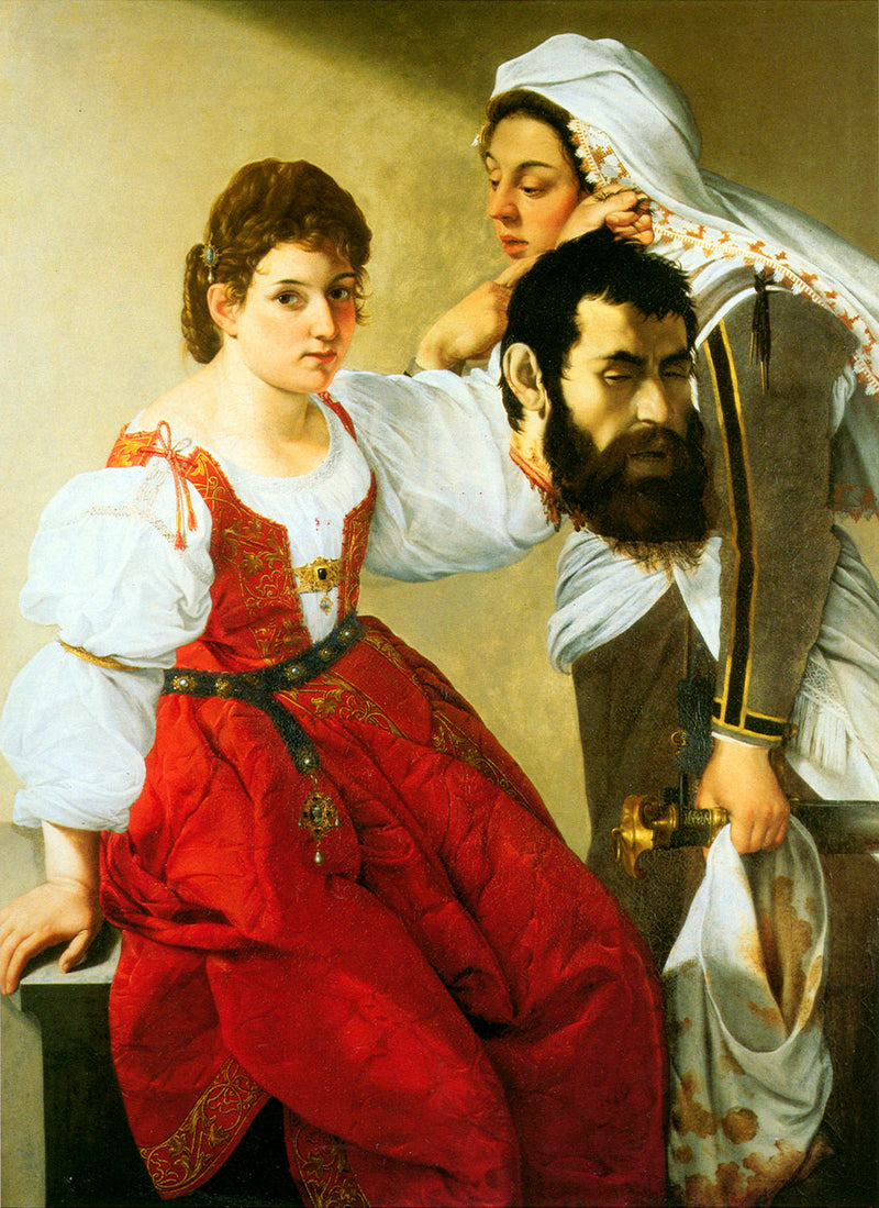 Judith e sua servente Abra com a cabeça de Holofernes - Orazio Gentileschi