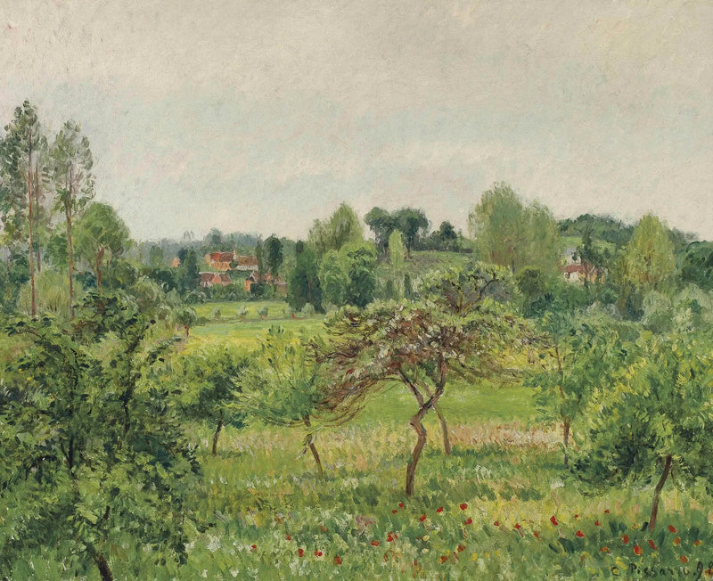 Junho, tempo chuvoso, Éragny - Camille Pissarro