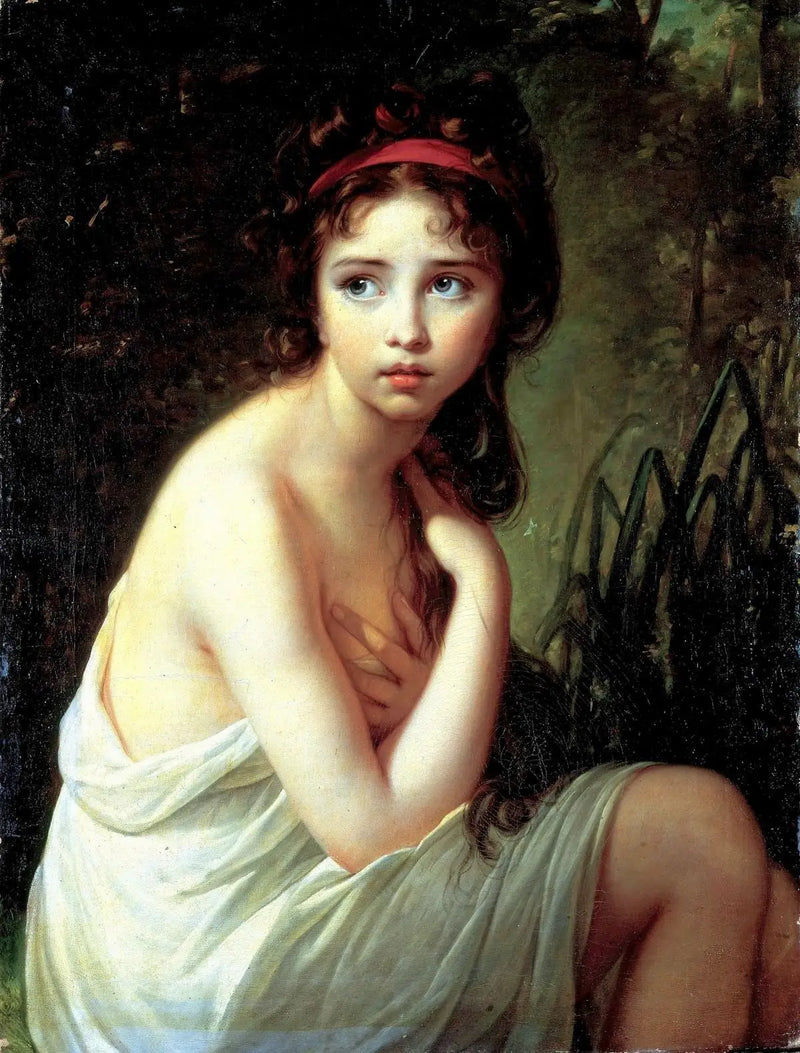 Julie Lebrun como banhista - Élisabeth Vigée Le Brun